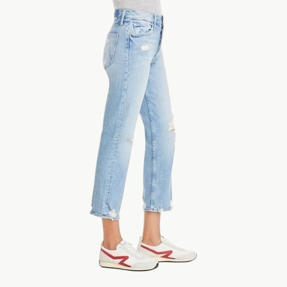MOTHER The Tomcat High Rise Cropped Straight Jeans in The Confession | Sz 26 - Picture 5 of 16